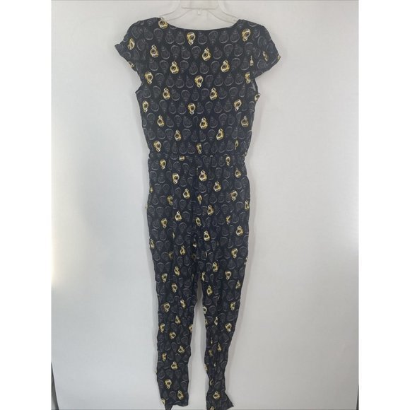 Her Universe Black Star Wars Rayon Space Galaxy Jumsuit Romper Size Small - Picture 6 of 6